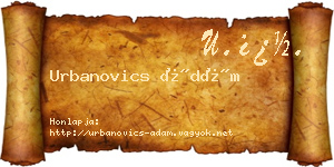 Urbanovics Ádám névjegykártya